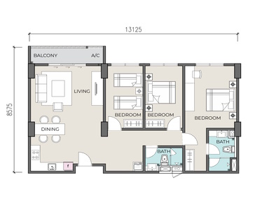 Type C - 1092 sq ft